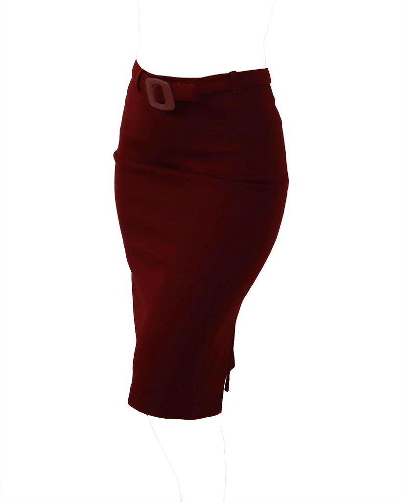 Jupe crayon - S - Bordeaux