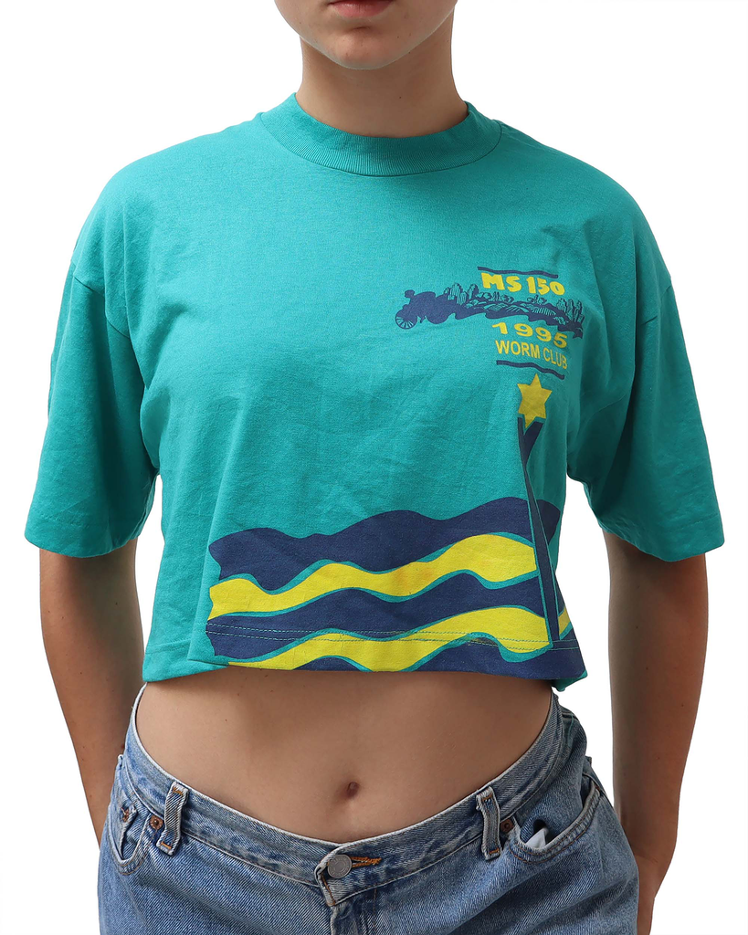 Croptop Upcyclé - L - Vert