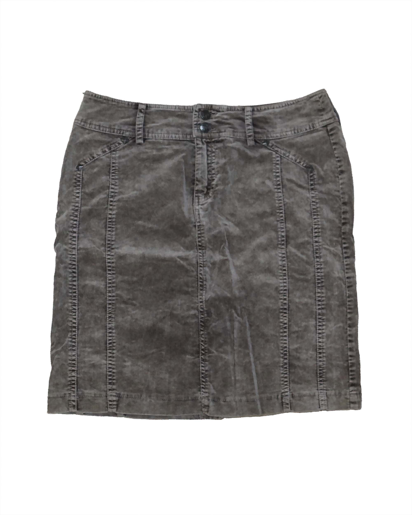 Jupe droite style velours - L