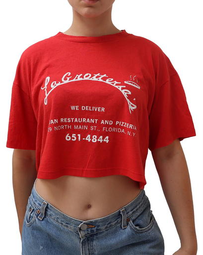 Croptop Upcyclé - XL - Rouge