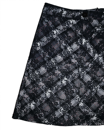 Jupe trapèze à dentelle - L