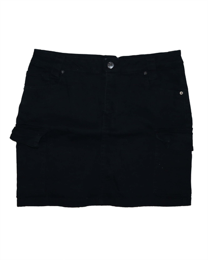 Jupe courte en jeans - L - Noir