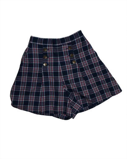 Short effet jupe à carreaux - L - Taille haute avec élastique