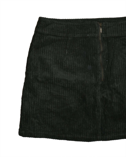 Jupe courte effet velours côtelé - M - Vert