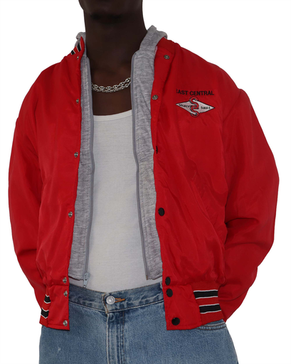 Veste Oversize à capuche - L - Rouge